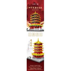 SEMBO 601557 THÁP HẠC VÀNG bộ đồ chơi xếp lắp ráp ghép mô hình Creator Sáng Tạo 2690 khối