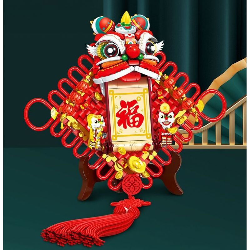 SEMBO 605035 LỄ HỘI XIANGSHI MANG LẠI PHƯỚC LÀNH bộ đồ chơi xếp lắp ráp ghép mô hình Creator Sáng Tạo 665 khối