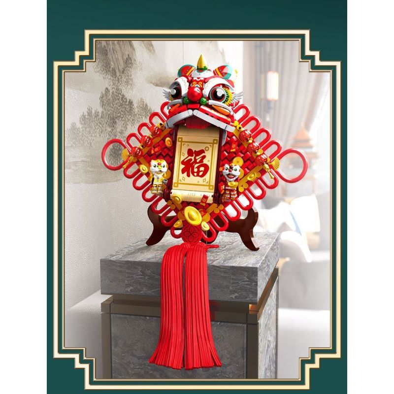 SEMBO 605035 LỄ HỘI XIANGSHI MANG LẠI PHƯỚC LÀNH bộ đồ chơi xếp lắp ráp ghép mô hình Creator Sáng Tạo 665 khối