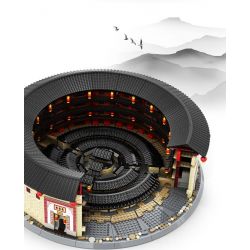 WANGE LIGAO DR.LUCK 8211 TÒA NHÀ TRÁI ĐẤT PHÚC KIẾN HAKKA CHENGQI bộ đồ chơi xếp lắp ráp ghép mô hình Creator Sáng Tạo 3317 khối