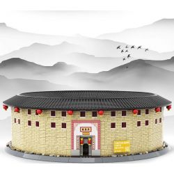 WANGE LIGAO DR.LUCK 8211 TÒA NHÀ TRÁI ĐẤT PHÚC KIẾN HAKKA CHENGQI bộ đồ chơi xếp lắp ráp ghép mô hình Creator Sáng Tạo 3317 khối