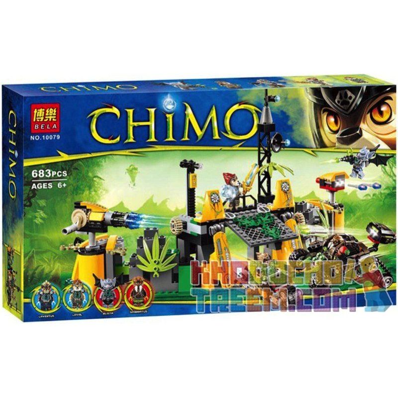 NOT Lego LEGENDS OF CHIMA 70134 Legends Of Chima Lavertus' Outland Base Qigong Legend Qingmu Lion's Foreign Aid Base , Bela Lari 10079 Xếp hình Căn Cứ Ngoài Vùng đất Lavertus 684 khối