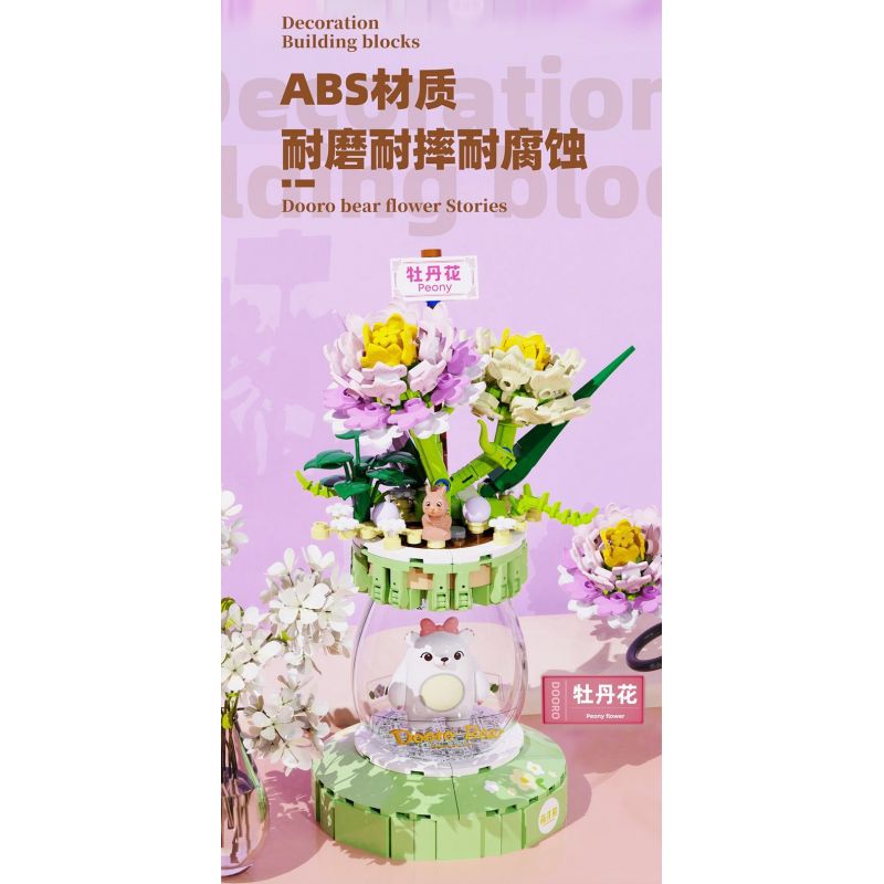 ZHEGAO 621012 NHỮNG BÔNG HOA ĐẦY MÀU SẮC VỪA CHỚM NỞ bộ đồ chơi xếp lắp ráp ghép mô hình Creator Sáng Tạo