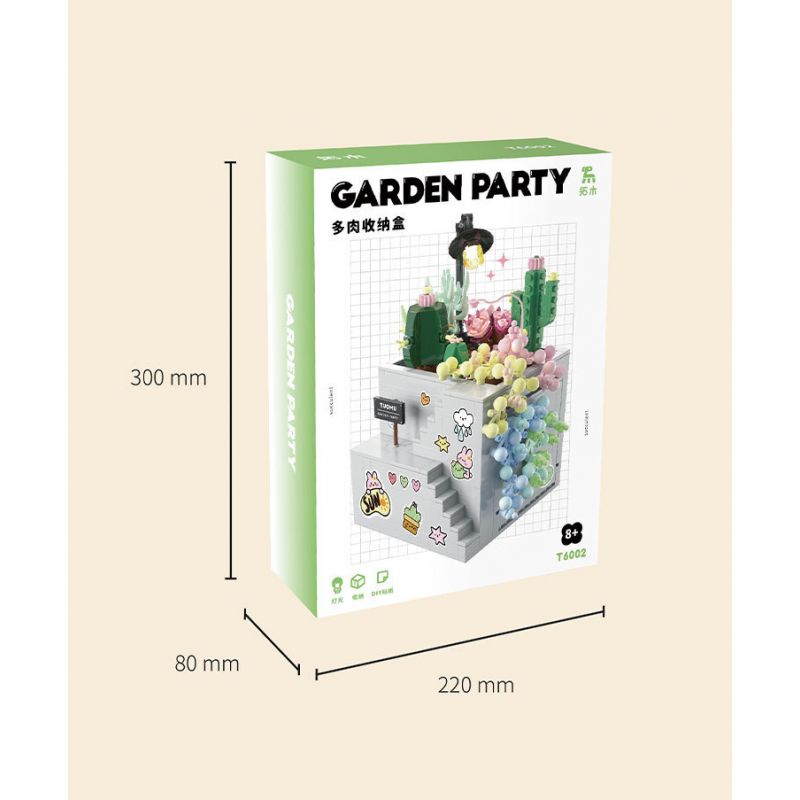 TAKUGI T6002 6002 TIỆC SÂN VƯỜN HỘP ĐỰNG MỌNG NƯỚC bộ đồ chơi xếp lắp ráp ghép mô hình Gear Đồ Lắp Ghép 513 khối