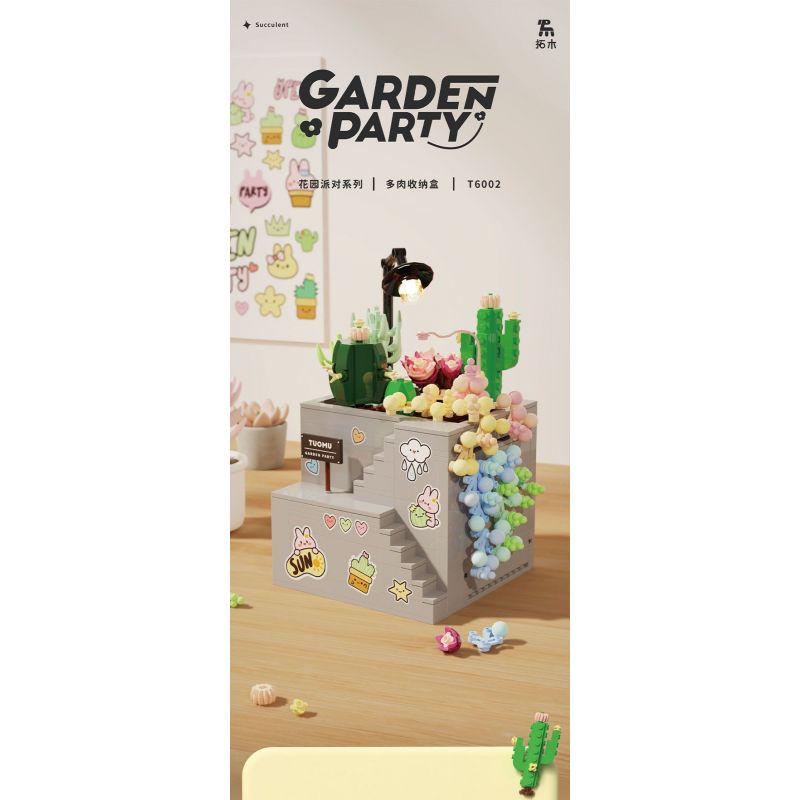 TAKUGI T6002 6002 TIỆC SÂN VƯỜN HỘP ĐỰNG MỌNG NƯỚC bộ đồ chơi xếp lắp ráp ghép mô hình Gear Đồ Lắp Ghép 513 khối