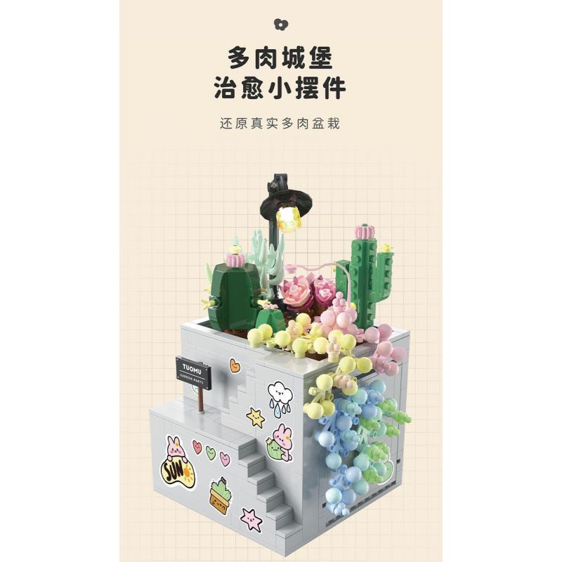 TAKUGI T6002 6002 TIỆC SÂN VƯỜN HỘP ĐỰNG MỌNG NƯỚC bộ đồ chơi xếp lắp ráp ghép mô hình Gear Đồ Lắp Ghép 513 khối