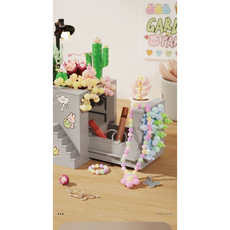 TAKUGI T6002 6002 TIỆC SÂN VƯỜN HỘP ĐỰNG MỌNG NƯỚC bộ đồ chơi xếp lắp ráp ghép mô hình Gear Đồ Lắp Ghép 513 khối