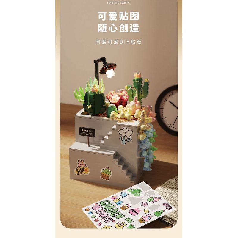 TAKUGI T6002 6002 TIỆC SÂN VƯỜN HỘP ĐỰNG MỌNG NƯỚC bộ đồ chơi xếp lắp ráp ghép mô hình Gear Đồ Lắp Ghép 513 khối