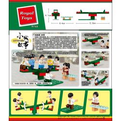 ROYAL TOYS RT60 CÂU CHUYỆN THỊ TRẤN NHỎ SHAKE BOARD bộ đồ chơi xếp lắp ráp ghép mô hình City CITY STORY SEESAW Thành Phố 54 khối