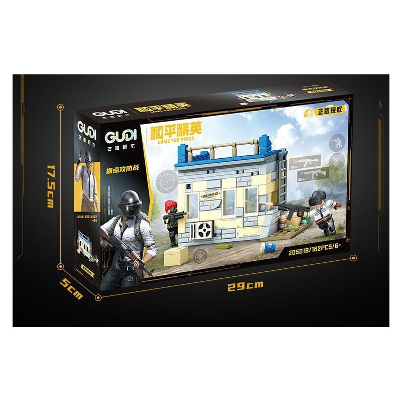 GUDI 20501 PEACE ELITE TỔ HỢP XÂY DỰNG ĐẢO 4 bộ đồ chơi xếp lắp ráp ghép mô hình Movie & Game Phim Và Trò Chơi 652 khối