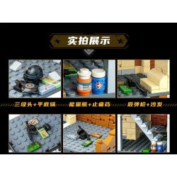 GUDI 20502 PEACE ELITE CẢNH NHÀ ĐỂ XE GIẢ bộ đồ chơi xếp lắp ráp ghép mô hình Movie & Game Phim Và Trò Chơi 1152 khối