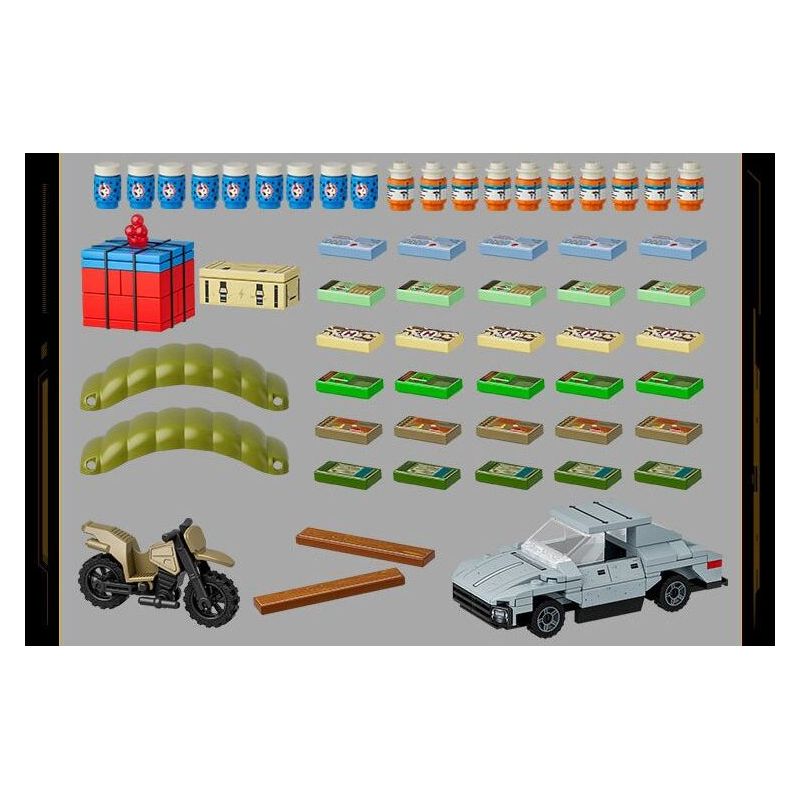 GUDI 20502 PEACE ELITE CẢNH NHÀ ĐỂ XE GIẢ bộ đồ chơi xếp lắp ráp ghép mô hình Movie & Game Phim Và Trò Chơi 1152 khối