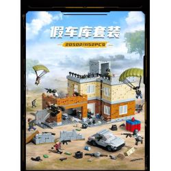 GUDI 20502 PEACE ELITE CẢNH NHÀ ĐỂ XE GIẢ bộ đồ chơi xếp lắp ráp ghép mô hình Movie & Game Phim Và Trò Chơi 1152 khối