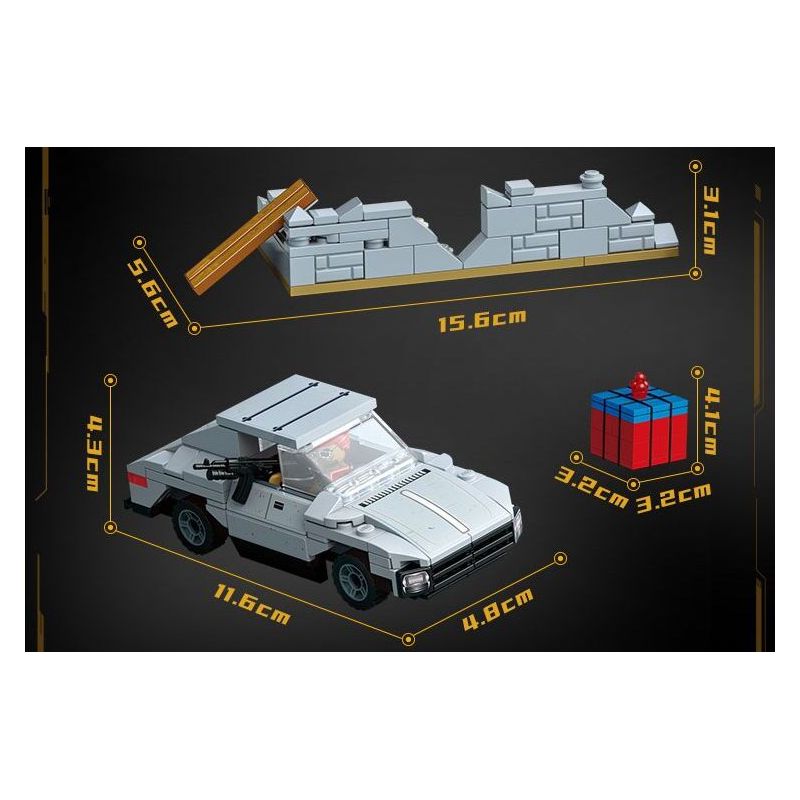 GUDI 20502 PEACE ELITE CẢNH NHÀ ĐỂ XE GIẢ bộ đồ chơi xếp lắp ráp ghép mô hình Movie & Game Phim Và Trò Chơi 1152 khối