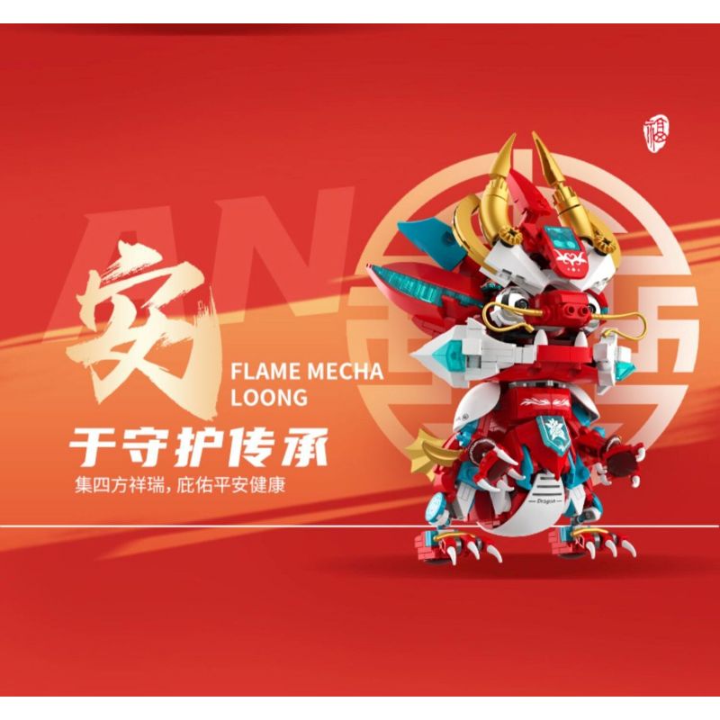 JAKI JK5138 5138 RỒNG HOÁN ĐỔI VŨ TRỤ NĂM MỚI 2024 CUNG HOÀNG ĐẠO PHIÊN BẢN GIỚI HẠN bộ đồ chơi xếp lắp ráp ghép mô hình Creator FLAME MECHA LOONG Sáng Tạo