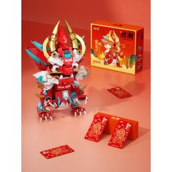 JAKI JK5138 5138 RỒNG HOÁN ĐỔI VŨ TRỤ NĂM MỚI 2024 CUNG HOÀNG ĐẠO PHIÊN BẢN GIỚI HẠN bộ đồ chơi xếp lắp ráp ghép mô hình Creator FLAME MECHA LOONG Sáng Tạo