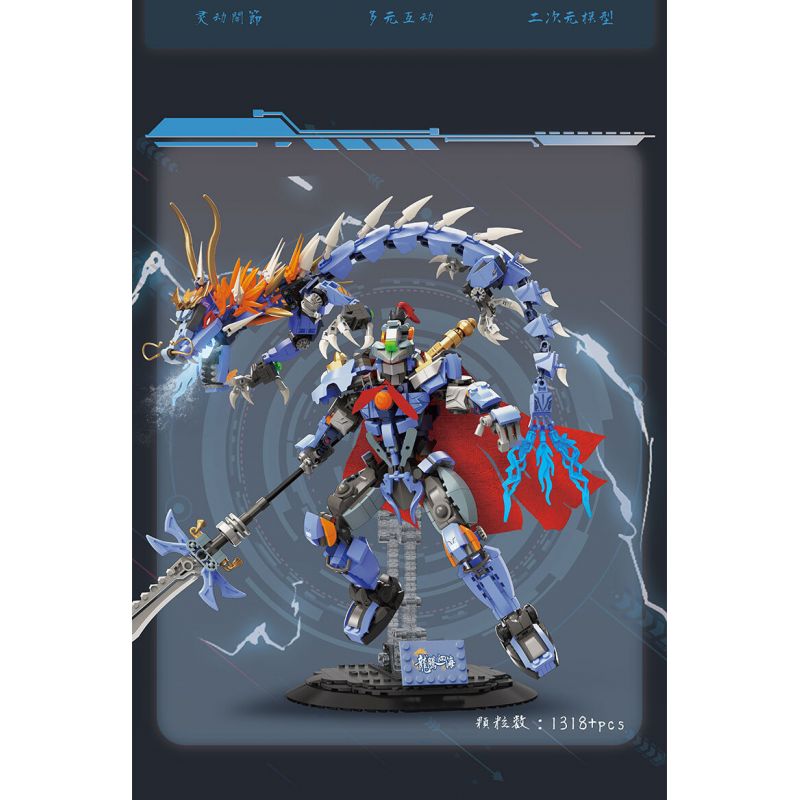 KAIDO KD99012 99012 TRUYỀN THUYẾT SƠN HẢI KINH SÁNG THẾ LONG ĐẰNG SĨ ỨNG bộ đồ chơi xếp lắp ráp ghép mô hình 1318 khối