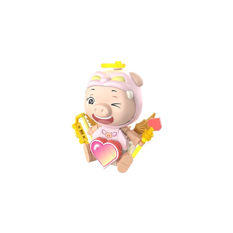 JAKI JK6832 6832 non Lego PIG MAN NAM CHÂM TỦ LẠNH KEWPIE bộ đồ chơi xếp lắp ráp ghép mô hình Movie & Game CUPID GG BOND Phim Và Trò Chơi