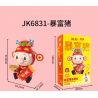 JAKI JK6833 6833 PIG MAN NAM CHÂM TỦ LẠNH LỢN MAY MẮN bộ đồ chơi xếp lắp ráp ghép mô hình Movie & Game LUCKY GG BOND Phim Và Trò Chơi