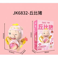 JAKI JK6833 6833 PIG MAN NAM CHÂM TỦ LẠNH LỢN MAY MẮN bộ đồ chơi xếp lắp ráp ghép mô hình Movie & Game LUCKY GG BOND Phim Và Trò Chơi