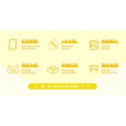 JAKI JK6815 6815 PIG MAN JADE KHUNG ẢNH ĐẦY ĐƯỜNG bộ đồ chơi xếp lắp ráp ghép mô hình Movie & Game CANDY PICTURE FRAME Phim Và Trò Chơi