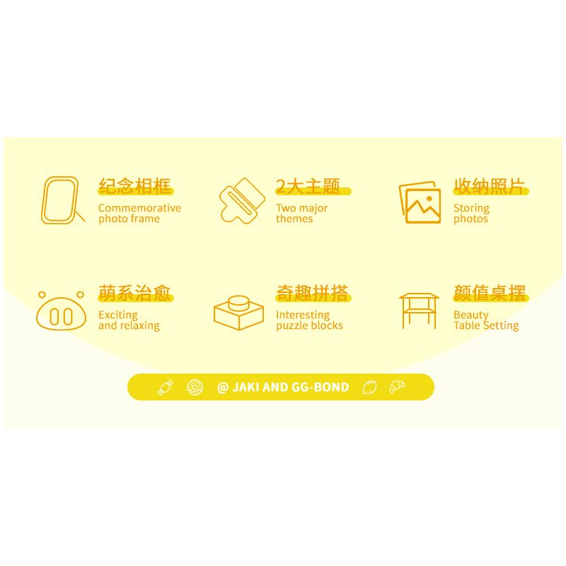 JAKI JK6815 6815 PIG MAN JADE KHUNG ẢNH ĐẦY ĐƯỜNG bộ đồ chơi xếp lắp ráp ghép mô hình Movie & Game CANDY PICTURE FRAME Phim Và Trò Chơi