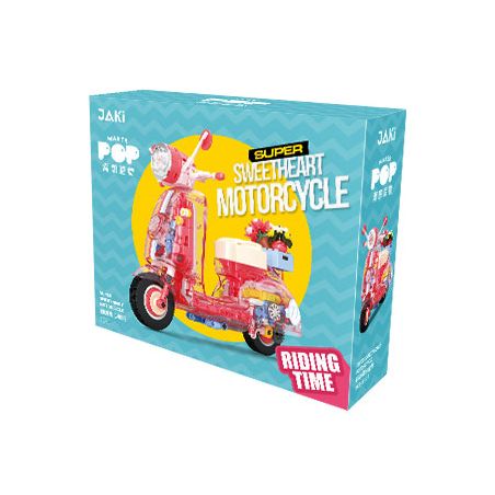 JAKI JK8325-1 8325-1 JK8325-2 8325-2 JK8325-3 8325-3 JK8325-4 8325-4 SÁNG TẠO HỢP THỜI TRANG XE MÁY TRONG SUỐT bộ đồ chơi xếp lắp ráp ghép mô hình