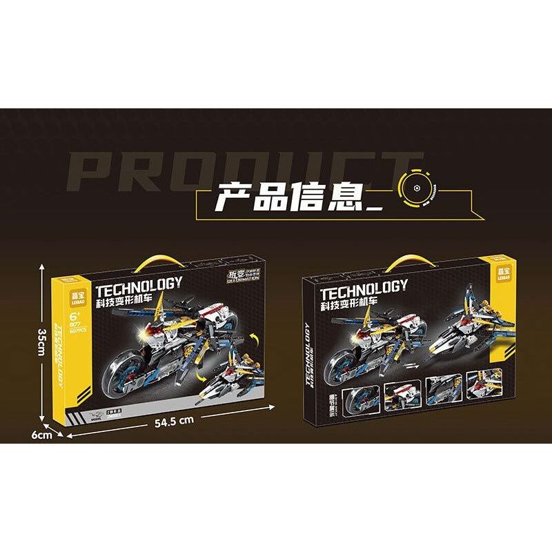 LEIBAO 8177 ĐẦU MÁY CHUYỂN ĐỔI CÔNG NGHỆ bộ đồ chơi xếp lắp ráp ghép mô hình Technic Kỹ Thuật Công Nghệ Cao Mô Hình Phương Tiện 607 khối
