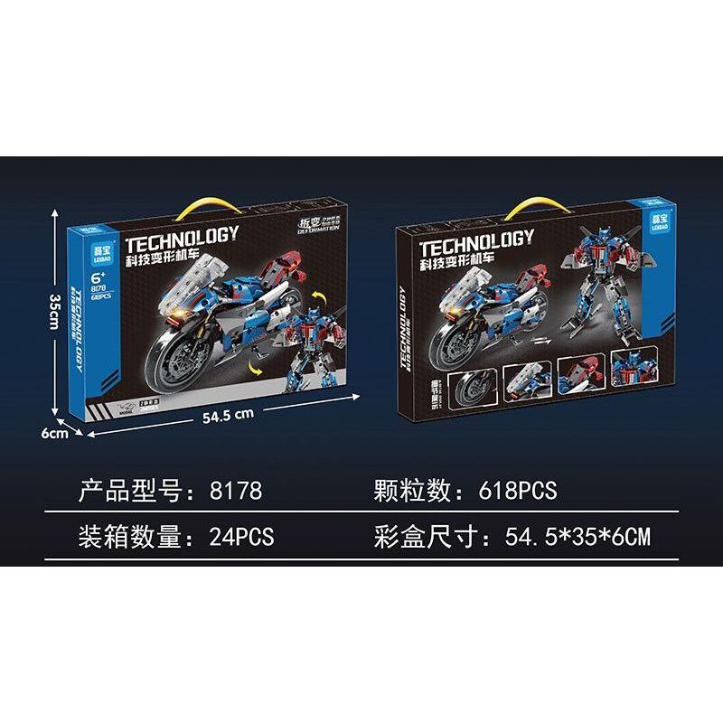 LEIBAO 8178 ĐẦU MÁY CHUYỂN ĐỔI CÔNG NGHỆ bộ đồ chơi xếp lắp ráp ghép mô hình Technic Kỹ Thuật Công Nghệ Cao Mô Hình Phương Tiện 618 khối