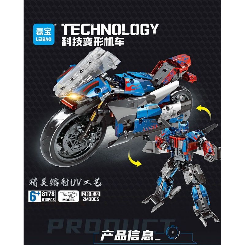 LEIBAO 8178 ĐẦU MÁY CHUYỂN ĐỔI CÔNG NGHỆ bộ đồ chơi xếp lắp ráp ghép mô hình Technic Kỹ Thuật Công Nghệ Cao Mô Hình Phương Tiện 618 khối