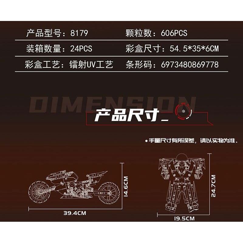 LEIBAO 8179 ĐẦU MÁY CHUYỂN ĐỔI CÔNG NGHỆ bộ đồ chơi xếp lắp ráp ghép mô hình Technic Kỹ Thuật Công Nghệ Cao Mô Hình Phương Tiện 606 khối