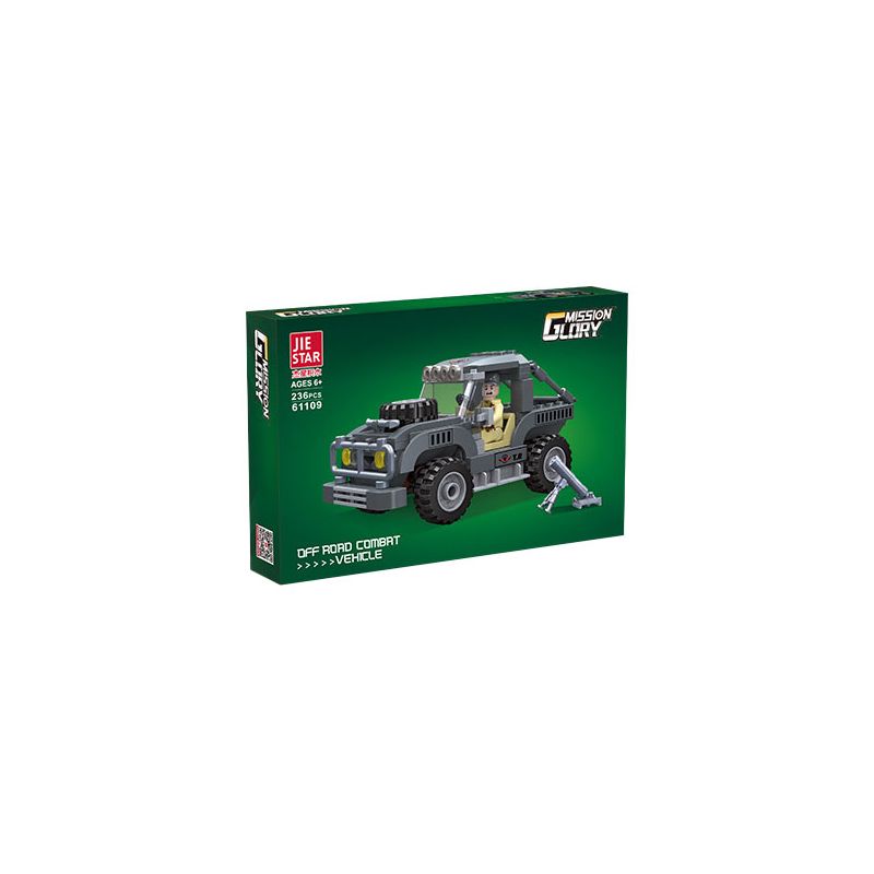 JIESTAR 61109 XE CHIẾN ĐẤU ĐỊA HÌNH bộ đồ chơi xếp lắp ráp ghép mô hình Military Army OFFROAD COMBAT VEHICLE Quân Sự Bộ Đội 236 khối