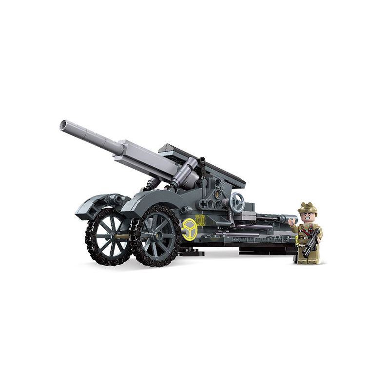 JIESTAR 61112 non Lego PHÁO TẦM XA bộ đồ chơi xếp lắp ráp ghép mô hình Military Army LONG RANGE HEAVY HOWITZER Quân Sự Bộ Đội 299 khối