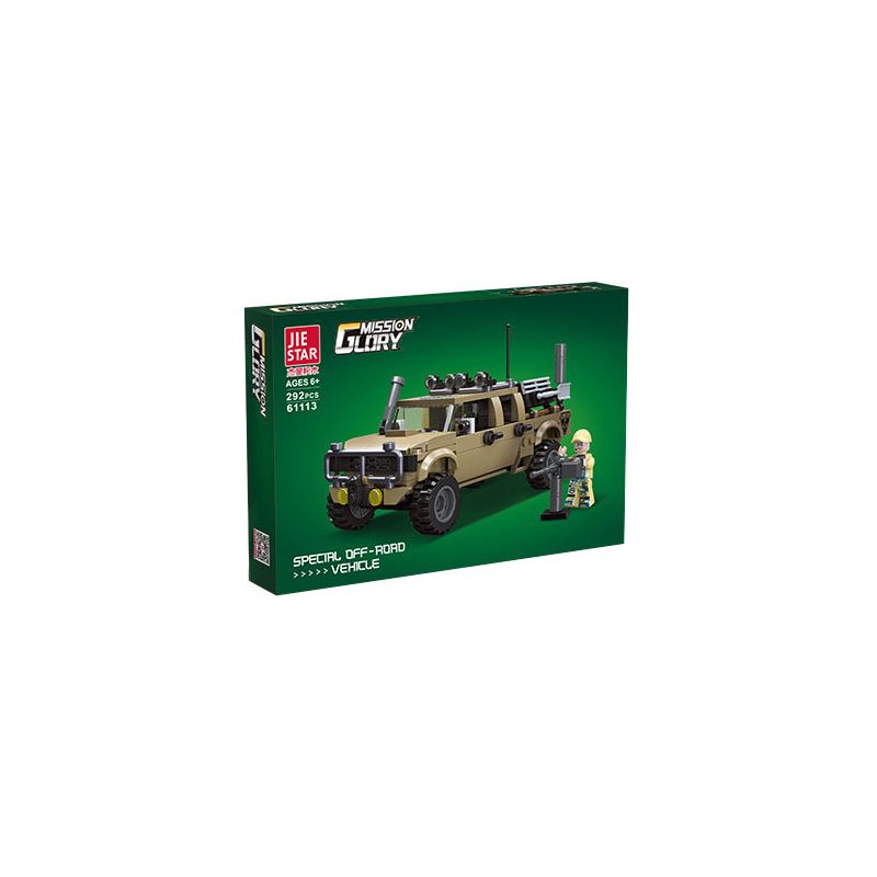 JIESTAR 61113 XE ĐỊA HÌNH ĐẶC BIỆT bộ đồ chơi xếp lắp ráp ghép mô hình Military Army SPECIAL OFF-ROAD VEHICLE Quân Sự Bộ Đội 292 khối