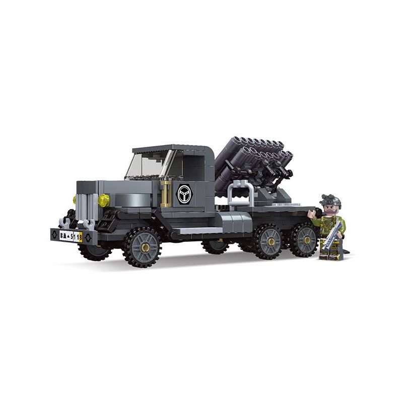 JIESTAR 61114 non Lego BỆ PHÓNG TÊN LỬA BM bộ đồ chơi xếp lắp ráp ghép mô hình Military Army BM ROCKET ARTILLERY Quân Sự Bộ Đội 338 khối