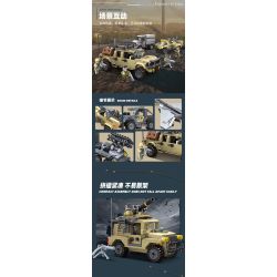 JIESTAR 61115 XE CHIẾN ĐẤU UNIMOG bộ đồ chơi xếp lắp ráp ghép mô hình Military Army UNIMOK COMBAT VEHICLE Quân Sự Bộ Đội 255 khối