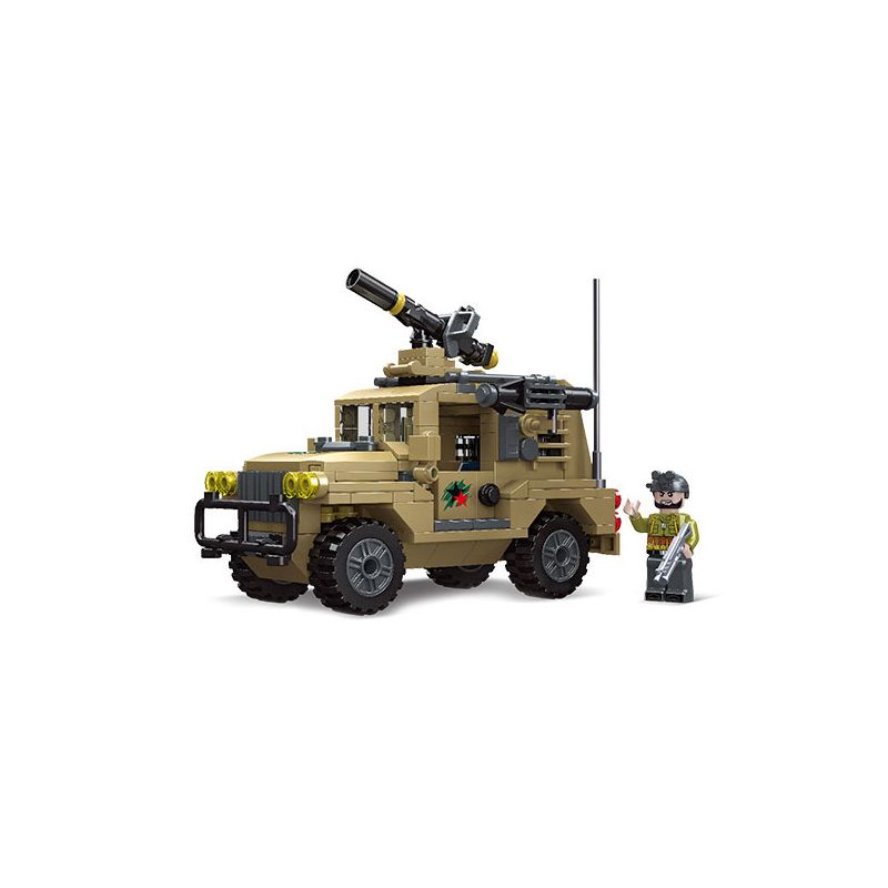 JIESTAR 61117 non Lego XE JEEP CHIẾN ĐẤU bộ đồ chơi xếp lắp ráp ghép mô hình Military Army COMBAT JEEP Quân Sự Bộ Đội 317 khối