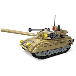 JIESTAR 59223 TRẬN CHIẾN XE TĂNG TÁM TRONG MỘT bộ đồ chơi xếp lắp ráp ghép mô hình Military Army TANK BATTLE Quân Sự Bộ Đội 679 khối