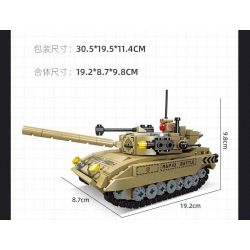 JIESTAR 59223 TRẬN CHIẾN XE TĂNG TÁM TRONG MỘT bộ đồ chơi xếp lắp ráp ghép mô hình Military Army TANK BATTLE Quân Sự Bộ Đội 679 khối