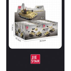JIESTAR 59223 TRẬN CHIẾN XE TĂNG TÁM TRONG MỘT bộ đồ chơi xếp lắp ráp ghép mô hình Military Army TANK BATTLE Quân Sự Bộ Đội 679 khối