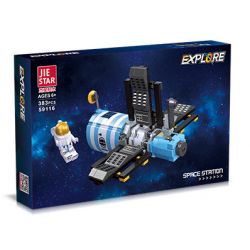 JIESTAR 59116 KHÁM PHÁ VŨ TRỤ THĂM DÒ bộ đồ chơi xếp lắp ráp ghép mô hình City LUNAR STATION Thành Phố 383 khối