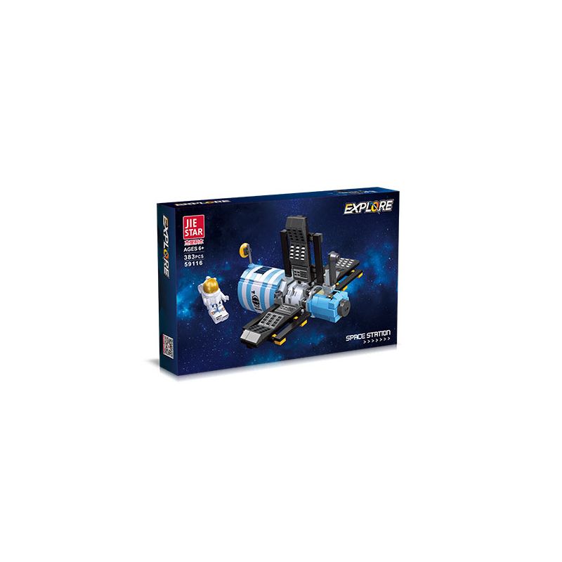 JIESTAR 59116 KHÁM PHÁ VŨ TRỤ THĂM DÒ bộ đồ chơi xếp lắp ráp ghép mô hình City LUNAR STATION Thành Phố 383 khối