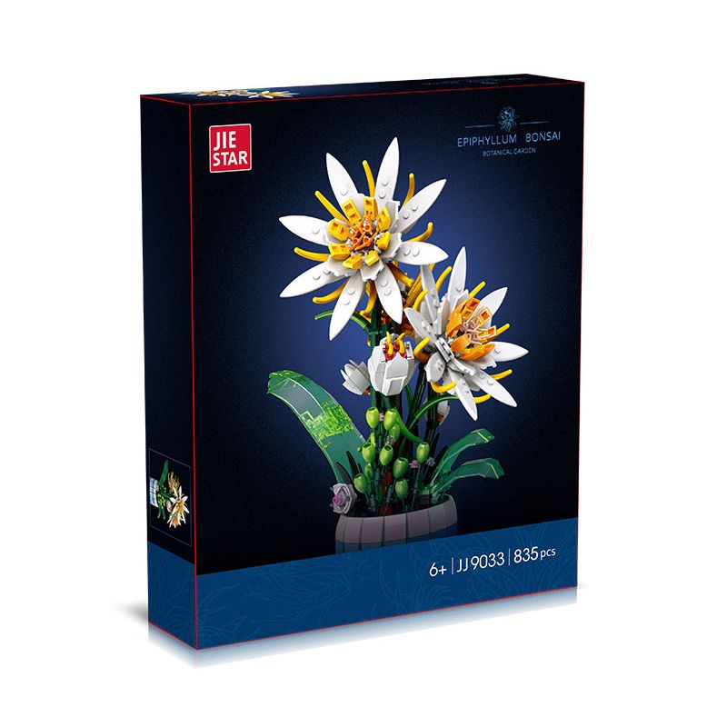 JIESTAR JJ9033 9033 BIỂU MÔ bộ đồ chơi xếp lắp ráp ghép mô hình Creator EPIPHYLLUM BONSAI Sáng Tạo 835 khối