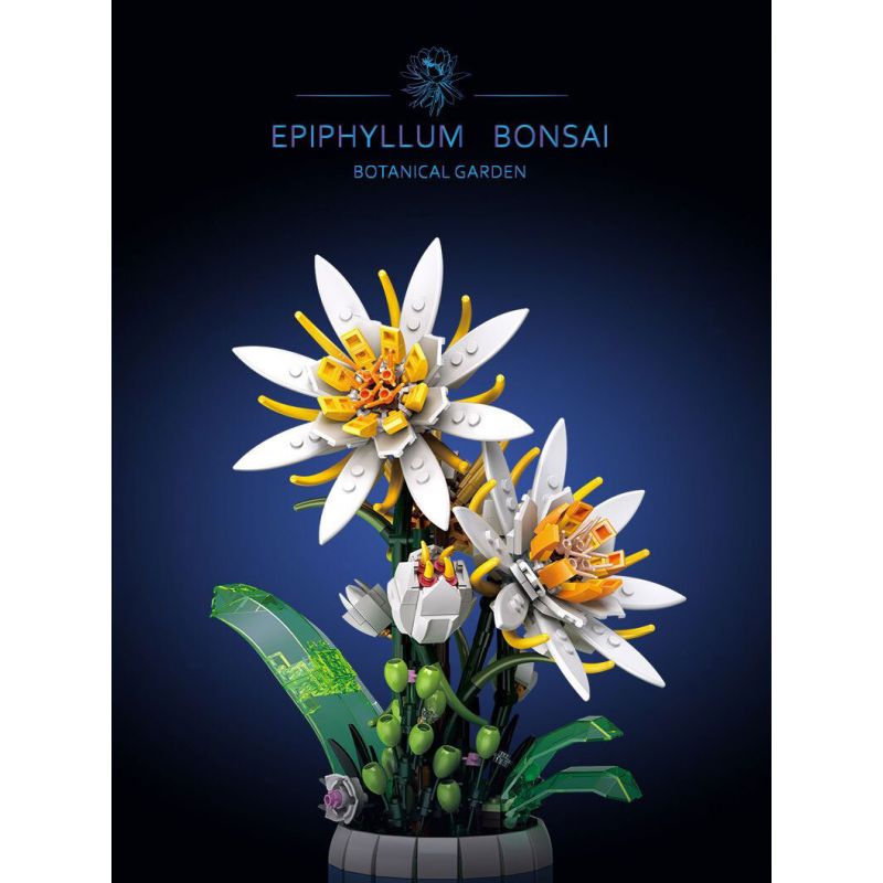 JIESTAR JJ9033 9033 BIỂU MÔ bộ đồ chơi xếp lắp ráp ghép mô hình Creator EPIPHYLLUM BONSAI Sáng Tạo 835 khối