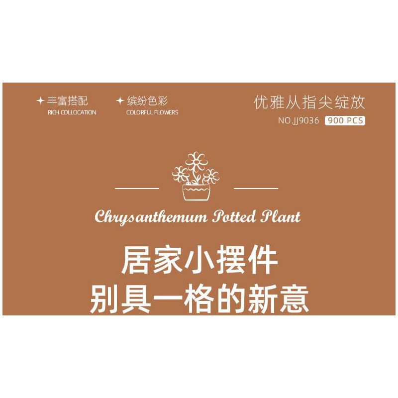 JIESTAR JJ9036 9036 CHẬU CÂY HOA CÚC bộ đồ chơi xếp lắp ráp ghép mô hình Creator CHIYSANTHEMUM POTTED PLANT Sáng Tạo 900 khối