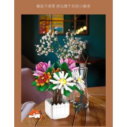 JIESTAR JJ9036 9036 CHẬU CÂY HOA CÚC bộ đồ chơi xếp lắp ráp ghép mô hình Creator CHIYSANTHEMUM POTTED PLANT Sáng Tạo 900 khối
