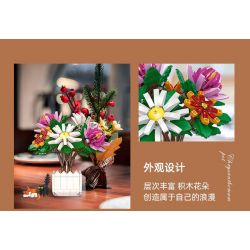 JIESTAR JJ9036 9036 CHẬU CÂY HOA CÚC bộ đồ chơi xếp lắp ráp ghép mô hình Creator CHIYSANTHEMUM POTTED PLANT Sáng Tạo 900 khối
