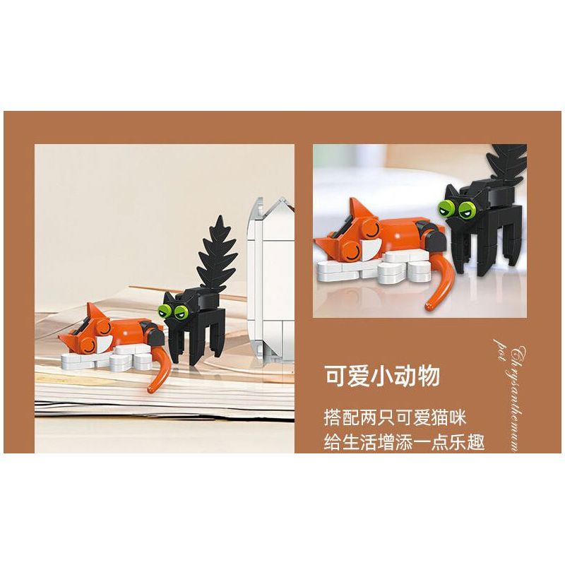 JIESTAR JJ9036 9036 CHẬU CÂY HOA CÚC bộ đồ chơi xếp lắp ráp ghép mô hình Creator CHIYSANTHEMUM POTTED PLANT Sáng Tạo 900 khối
