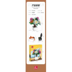 JIESTAR JJ9036 9036 CHẬU CÂY HOA CÚC bộ đồ chơi xếp lắp ráp ghép mô hình Creator CHIYSANTHEMUM POTTED PLANT Sáng Tạo 900 khối