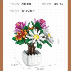 JIESTAR JJ9036 9036 CHẬU CÂY HOA CÚC bộ đồ chơi xếp lắp ráp ghép mô hình Creator CHIYSANTHEMUM POTTED PLANT Sáng Tạo 900 khối
